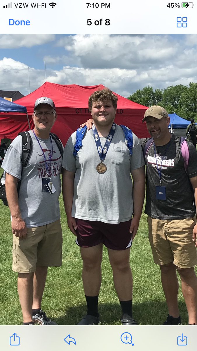 Congrats Aidan Raub! Seventh place in the state of PA is discus…as a junior. Aidan is one of the hardest workers I know and it paid off today.