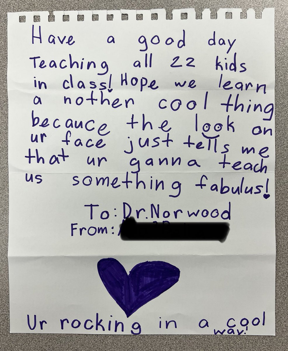 drloisnorwood's tweet photo. 8 year old students are the BEST! This was such a thoughtful gift the day after heartbreak in our state. The optimistic expectation that today we will learn “something FABULOUS” is most certainly our Aviator message @AES_Aviators #LOVEmyjob #perfectpenmanship #joyHOPE #GISDEffect https://t.co/Y549PEqyiP