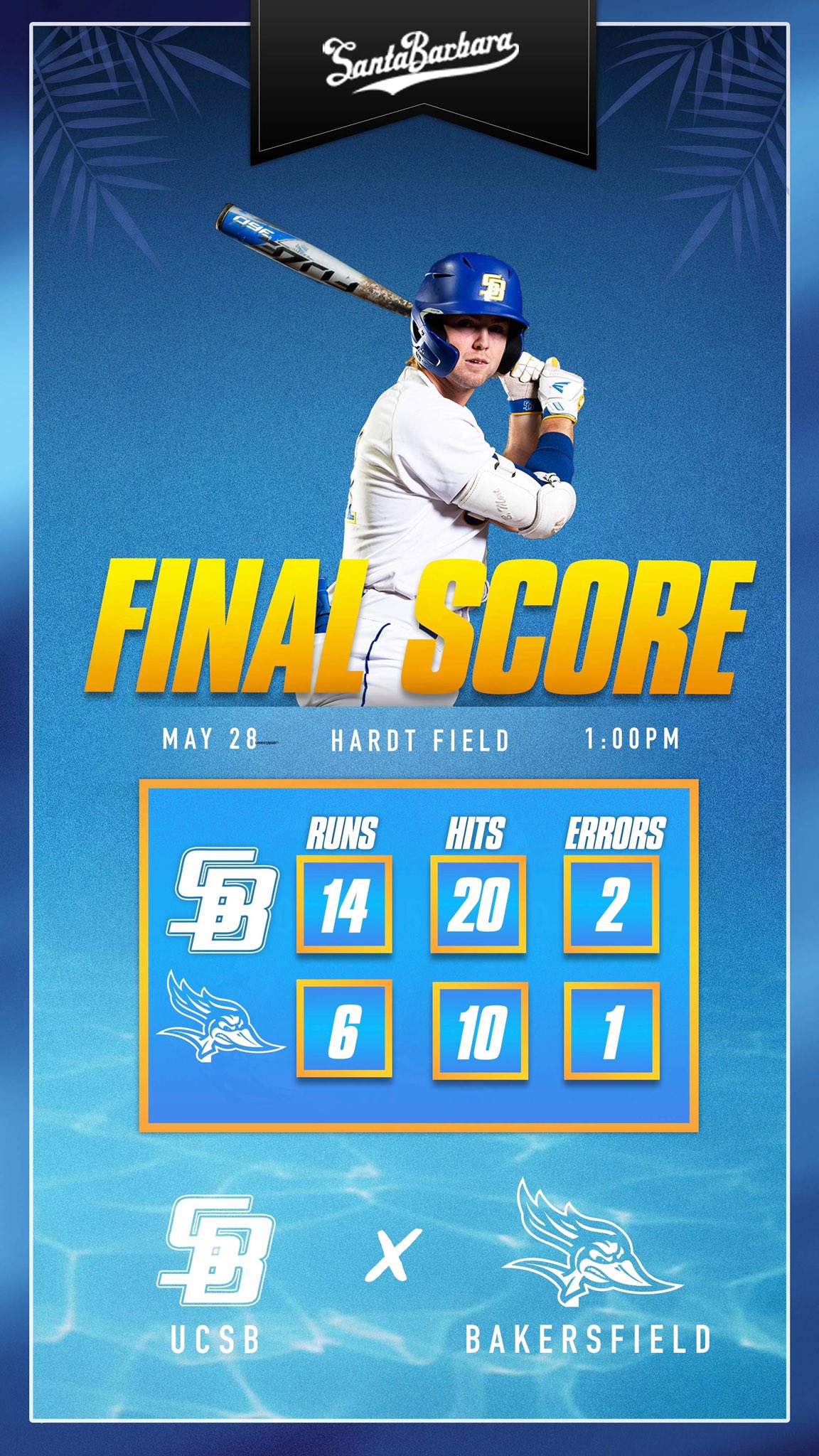 G on Twitter "RT UCSB_Baseball Gauchos sweep CSU Bakersfield with a