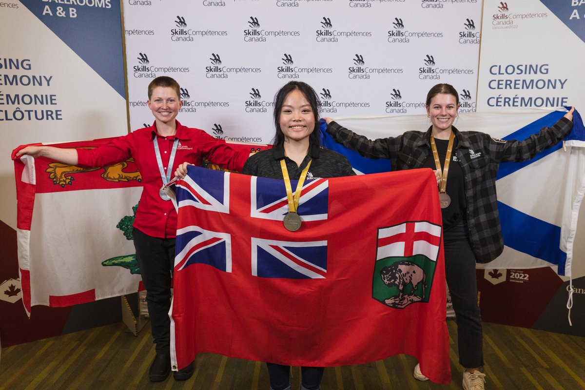 Skills_Canada's tweet photo. COOKING
CUISINE 

PS

BRONZE: Olivia Sewell (NS)
SILVER: Jillian Clark (PE)
GOLD: Vy Le (MB)

S

BRONZE: Win Ni (ON)
SILVER: Isabelle Strickland (NS)
GOLD: Mary Beazer (AB) https://t.co/k4j8oEr71p