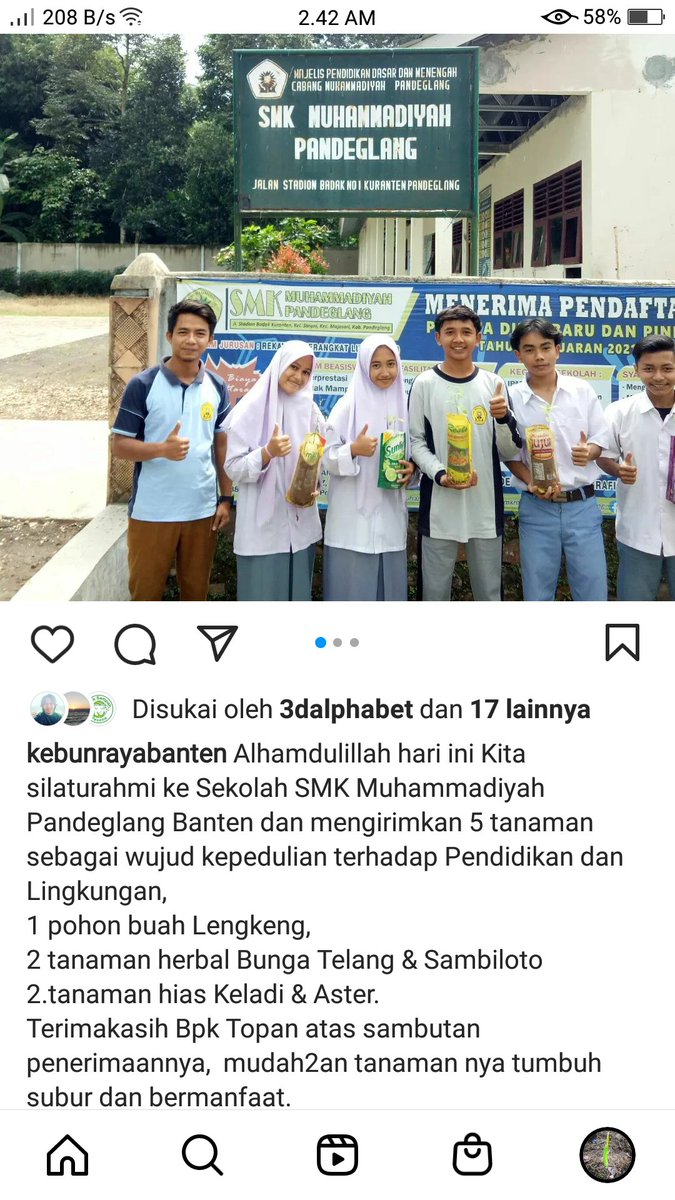 kebunrayabanten's tweet image. today We sent 4plants&amp;amp;1tree to School SMK Muhammadiyah Pandeglang Banten #climatesolution ##startsmallstartnow #ecoranger #protectplants #protecttrees #beyondgreen #schooltree #schoolplanting #schoolgardening #treeschool #plantationdrive #savethetrees #treeplanters #trees4future