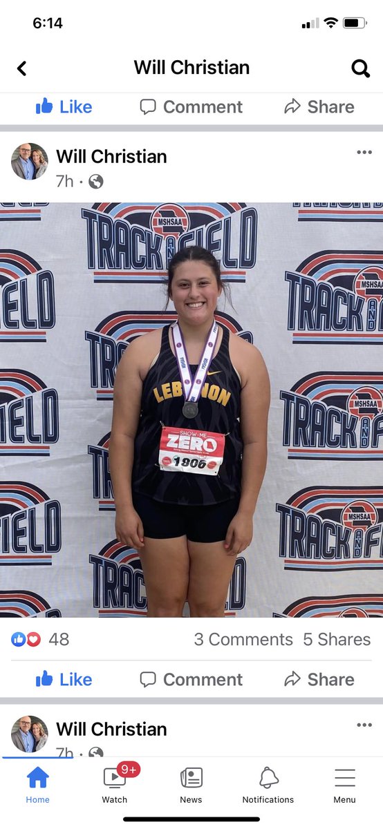 LebanonTF's tweet photo. So proud of the LHS Track Athletes and Coaches this weekend! Kally is the state runner up in the discus with another school record! Jocee and Tristan both placed, making them 2-time medalists. All of our kids came to compete! Congrats to Destiny, Trey, Caden &amp; Jamarr- great job!! https://t.co/OF7mDZppih