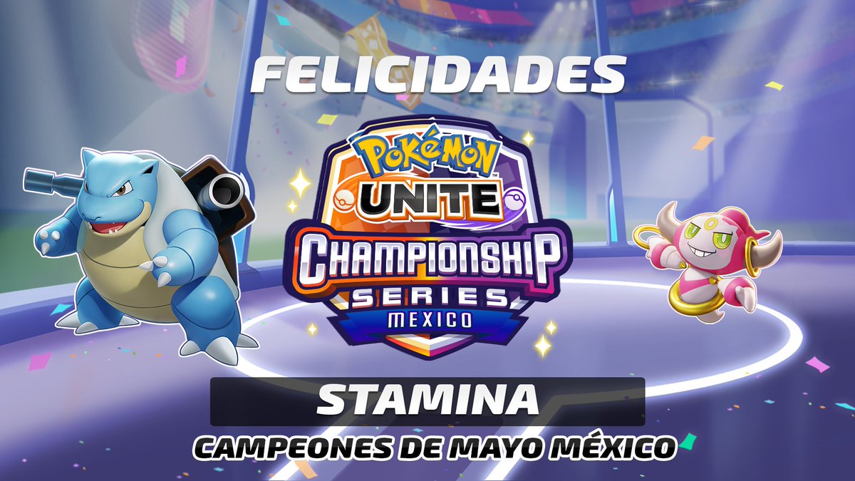 UniteLATAM's tweet photo. 🏆STAMINA se CORONA COMO EL CAMPEÓN EN MÉXICO 🏆
Conforme que avanzaron los enfrentamientos demostraron gran dominancia, ¡Muchas felicidades por la victoria!.

📺 https://t.co/PmpbWaRC7Q 

#PokemonUNITE | #UNITEesports https://t.co/F53fuT2X3N