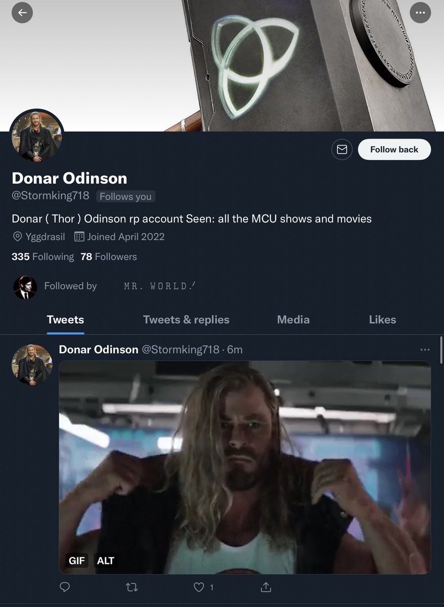ShesGotClawss's tweet photo. || Just a heads up, I suspect this is #Pedocreep ๐ #MarvelRP #ThorLoveAndThunder #NorseMythRP https://t.co/GShY46R3Fu
