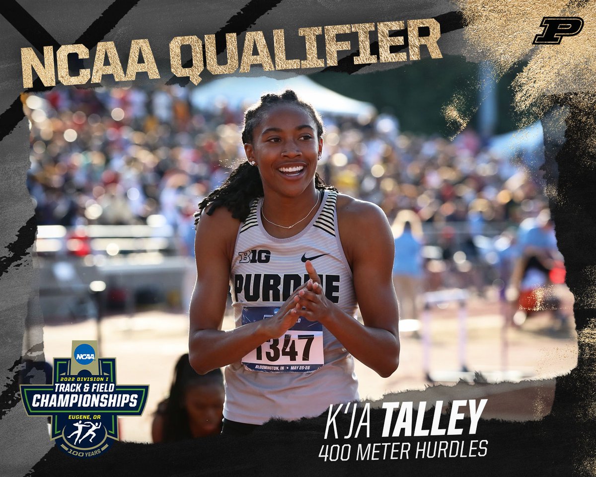 Another Boilermaker is headed to the national championships!!

K'Ja Talley qualifies in the 400m hurdles in 57.44! That's the 8th-fastest time overall and just shy of her PR.

📊 boile.rs/3wJ2Zng

#BoilerUp 🚂 #NCAATF