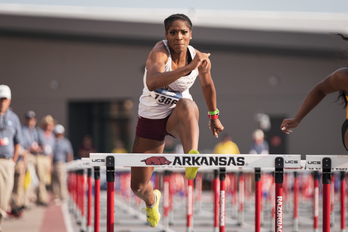 Sedrickia Wynn ran 13.19 in the 100 meter hurdle quarterfinals, finishing 18th Falls short of Eugene but ran the 2nd-fastest time in school history #EatEmUp | #NCAATF