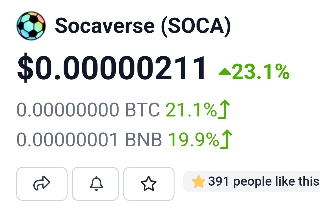 ReySantoscrypto's tweet photo. The next $TIFi I have a good feeling on this one 

@Socaverse #Socaverse $Soca https://t.co/9vJ8RubZXT
