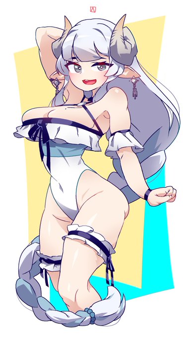 sylphy 실피 シルフィ 🤍💙🤍💙 art by.(@ ULTRA_HAMMA)😆👍👍 