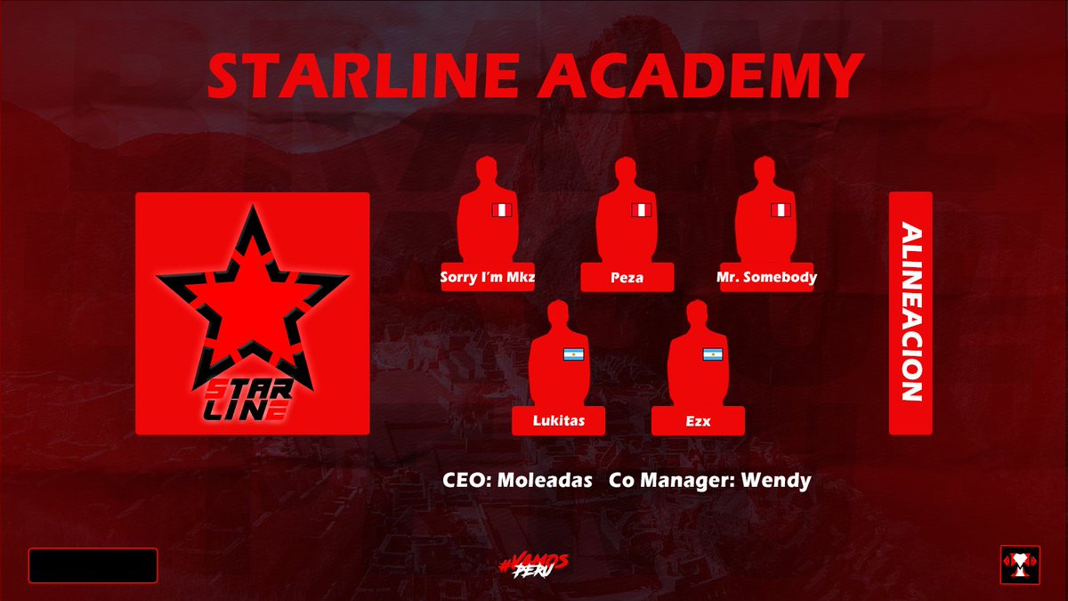 Presentación de alineación (7/10). ⚔️

Llegaron y harán notar su presencia en esta nueva temporada.

Con una alineación reforzada, quieren llevarse el campeonato. 😱

¡Ellos son StarLine Academy!

¡Bienvenidos a BLP! 🏆🇵🇪

#VamosPeru • #BLPT4