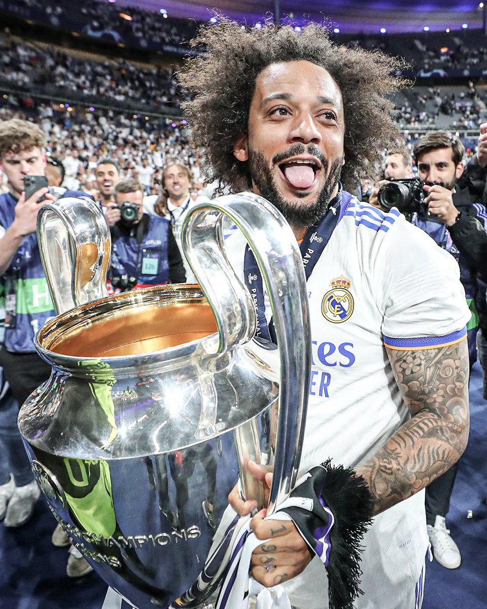 ESPNFC's tweet photo. Marcelo has announced that he has played his final game with Real Madrid.

What a way to go out 🏆 https://t.co/JiQdYdX2kr