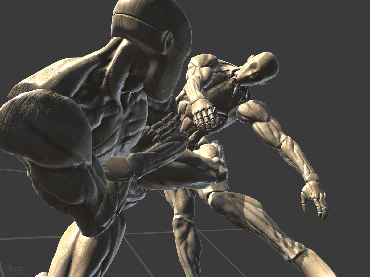 R34P3R_M41N's tweet image. I have been having way too much fun with @PoseIt_App. Here’s just 4 out of the ‘too many to count’ poses I’ve made. If you want I can post some of the others