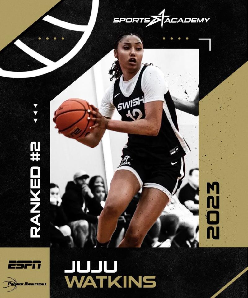 AllCaliBasketb1's tweet photo. Congratulations to Juju Watkins @Jujubballin for being acknowledged by @espnw & @pbrhoops as the #2 ranked player in the class of 2023!!
#sportsacademyswishgbl #nike #espn #espnw #pbrhoops
@DV3__ @Dave_Yapkowitz @MattyK31 @AllCaliBasketb1 @Wootten_Camp @NikeGirlsEYBL @espnW https://t.co/Pfw2oLSvqP