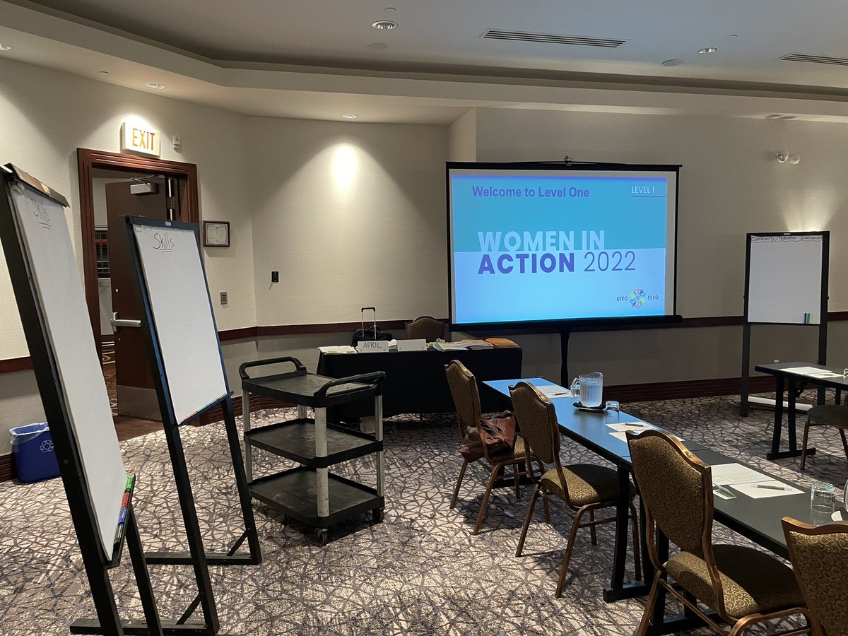 This dream team of Women in Action facilitators are on IT this weekend! Fostering leadership one local at a time! <a href="/aprilelliott/">April Elliott</a> @ChelseaAnne_S <a href="/StillerSajah/">Sajah Stiller</a> @ETFOEducators  #WhoRunsTheWorld #WomenRock #WomenInAction #WP