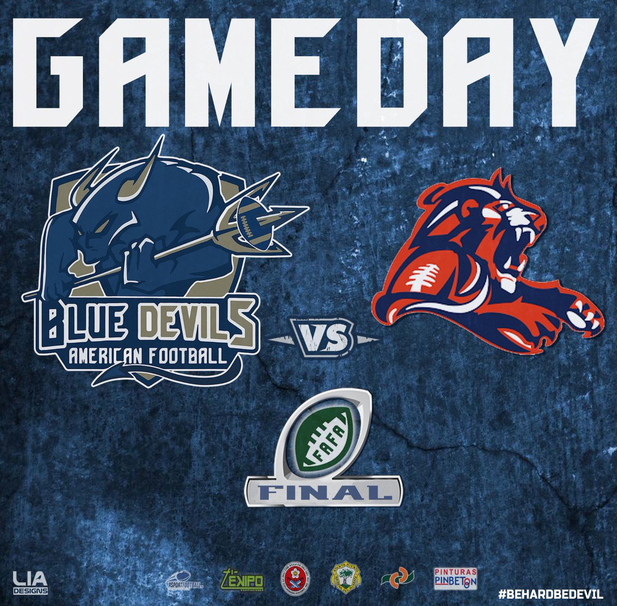 MBlueDevils's tweet photo. GAMEDAY!!! BLUE DEVILS JUEGA LA XX FINAL ANDALUZA!!!🏈🔱 Hoy a las 11:00 en el Campo Cavaleri de #MairenaDelAljarafe ,entrada gratuita, GO DEVILS!!!🏈🔱@MairenaAljarafe @FAFA_Andalucia @FEFA_Spain #BlueDevils #GoDevils #BeHardBeDevil #Andalucía #Sevilla #FútbolAmericano #Football https://t.co/53UnMZ3HR2