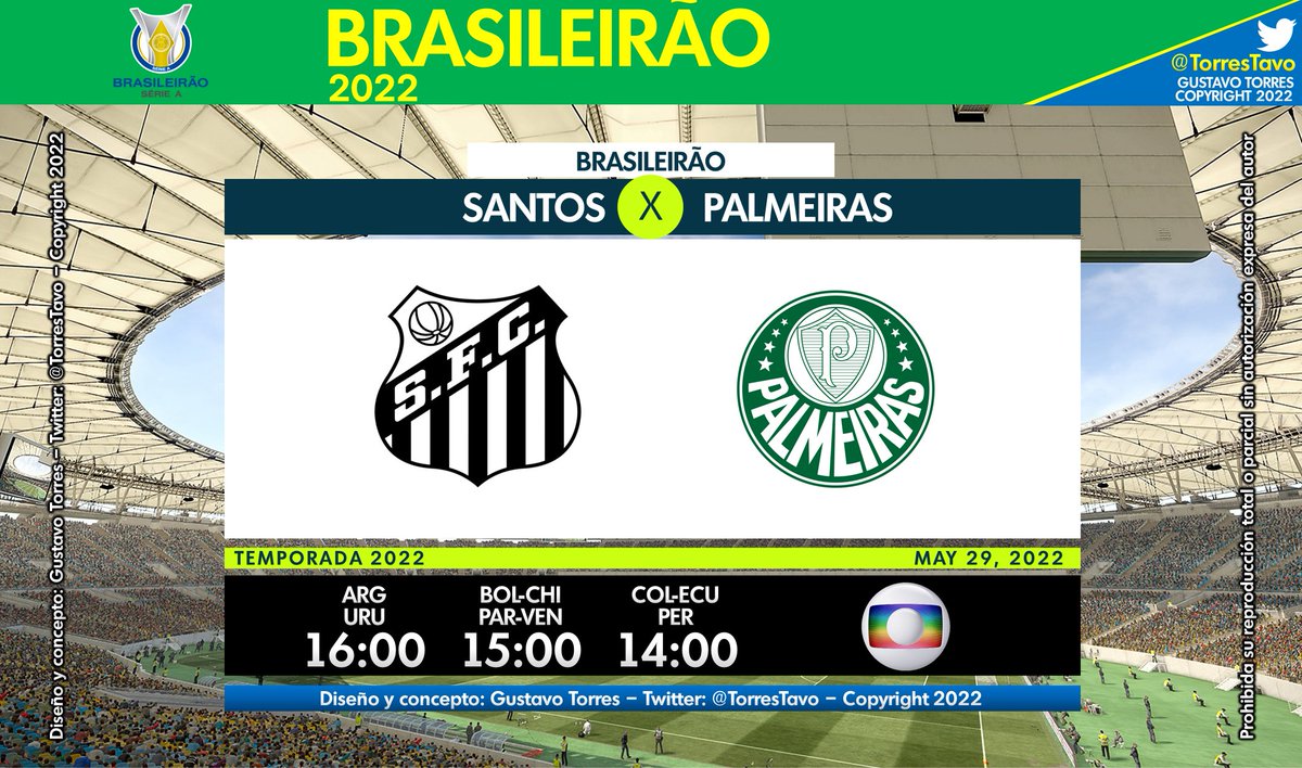 TorresTavo's tweet image. Santos - Palmeiras
TV: @TVGloboInter 
#NossoFutebol 
#FutebolNaGlobo
