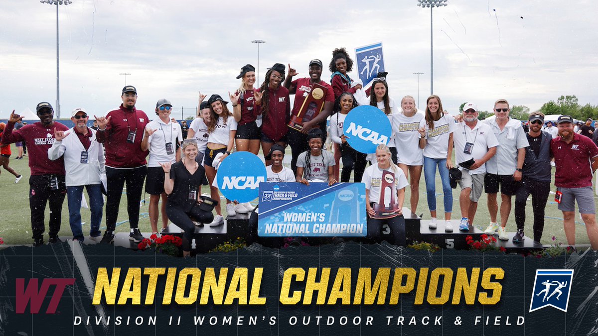 Scoring a program record 7️⃣7️⃣ points, @WTBuffNation takes home the @NCAADII women’s outdoor track & field national championship! #BuffNation #D2WOTF