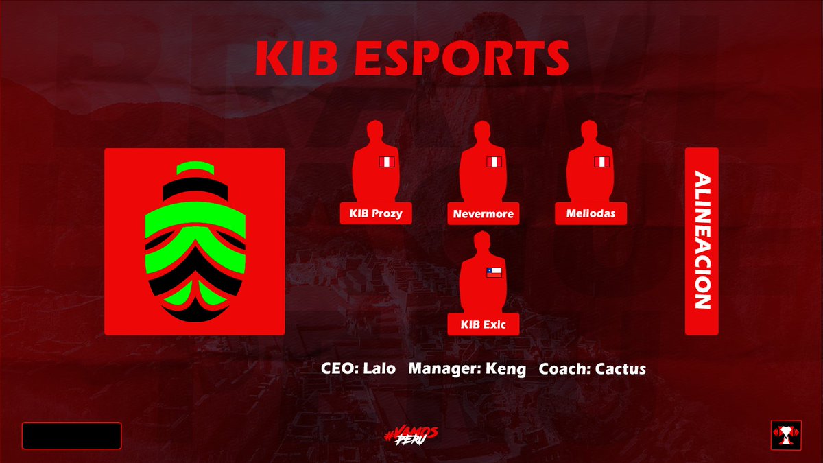 Presentación de alineación (10/10). ⚔️

El campeón actual de la liga se hace presente y se enfrentará a los otros equipos para defender su título.

También irán en búsqueda del bicampeonato. 🔥

¡Ellos son KIB Esports!

¡Bienvenidos a BLP! 🏆🇵🇪

#VamosPeru • #BLPT4