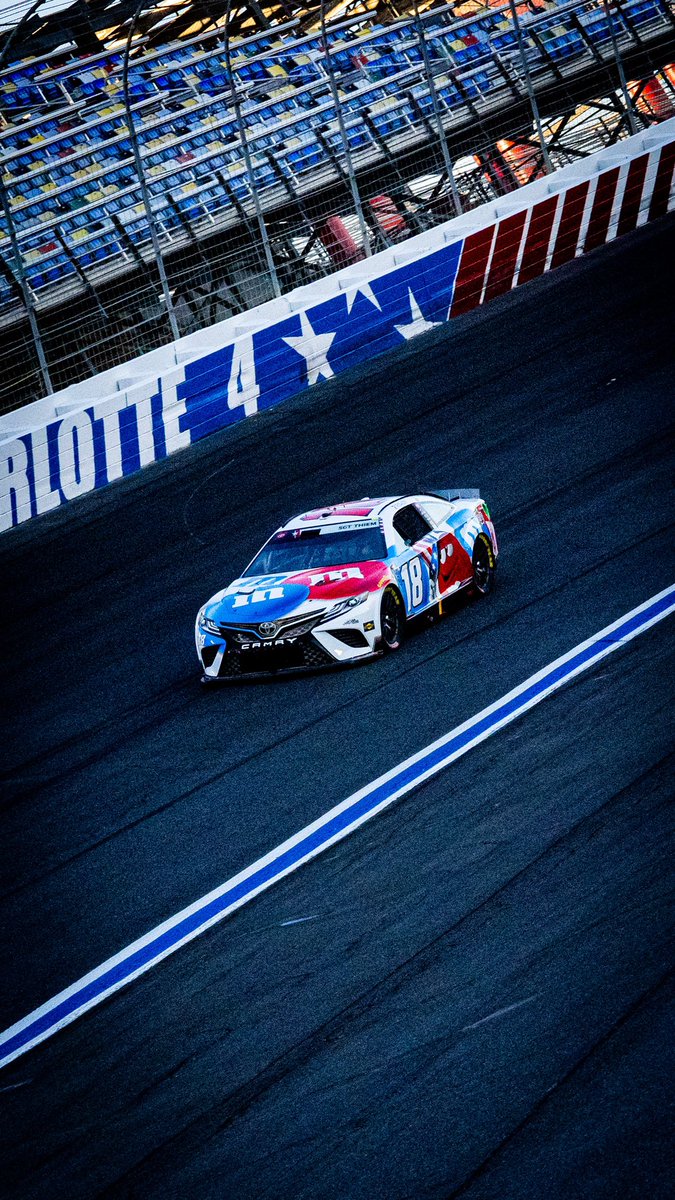 KyleBusch's tweet photo. We’ve got a pretty good @mmschocolate @ToyotaRacing Camry TRD. Riding w the memory of U.S. Army Sgt. William R. Thiem n starting P4 tomorrow. 🇺🇸🫡 https://t.co/xYB42bnSNp