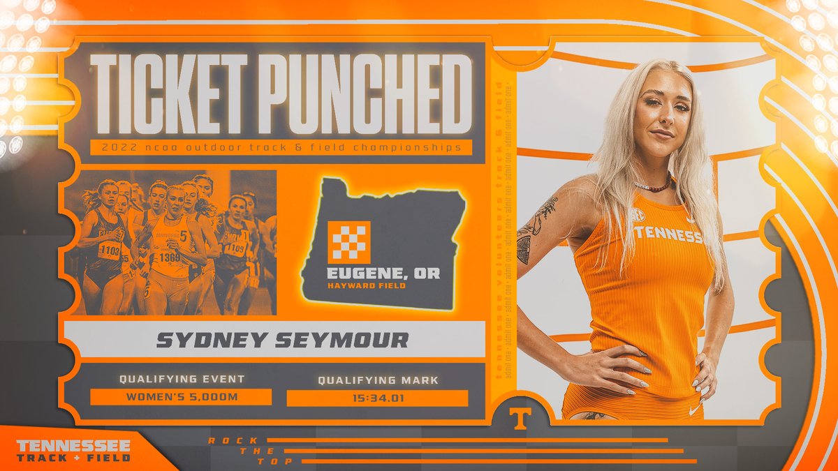 Vol_Track's tweet photo. 𝐓𝐢𝐜𝐤𝐞𝐭 𝐏𝐮𝐧𝐜𝐡𝐞𝐝 🎟️

Sydney Seymour runs a school-record 15:34.01 in the women's 5,000m to secure her spot in Eugene for the NCAA Outdoor Track &amp; Field Championships!

#GBO ⏱️ https://t.co/RjgPPD9ZGS
