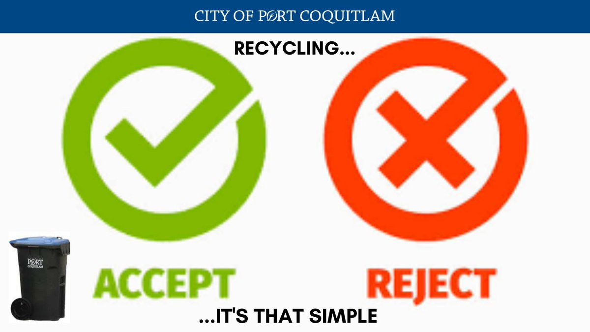 CityofPoCo's tweet photo. Recycle BC either accepts or rejects our recycling — make sure that everything you put in your blue cart belongs there. Don’t be a wishcycler!
Learn more ⬇
💻 https://t.co/71jHj4jp1G
💻 https://t.co/WWGktIV07r
📱 Download the Sort & Report app
#PortCoquitlam #SortItRight https://t.co/V9J5nt1b6Y