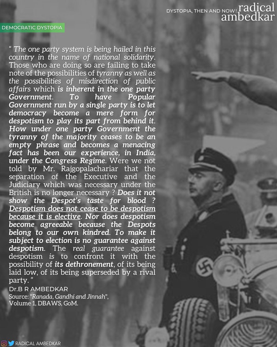 radicalambedkar's tweet image. #OnePartySystem
#OneParty
#Country
#Democracy
#Despots
#OnePartyGovernment
#Congress
#British
#Despotism
#Ambedkar
#Phule
#Kabir
#Buddha

#RadicalAmbedkar
