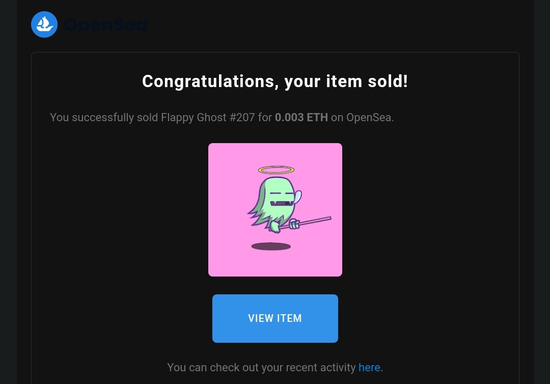 ghostyhood's tweet photo. @FlappyGhost_NFT #207 Sold ! π»π»π»
Welcome to our family @ketchum_the ,thanks for your support ,welcome to Flappy Ghost fams π₯°π₯°π₯°
#NFT #NFTs #NFTcommunity #NFTcollectors #FlappyGhost https://t.co/6oGalodVwS