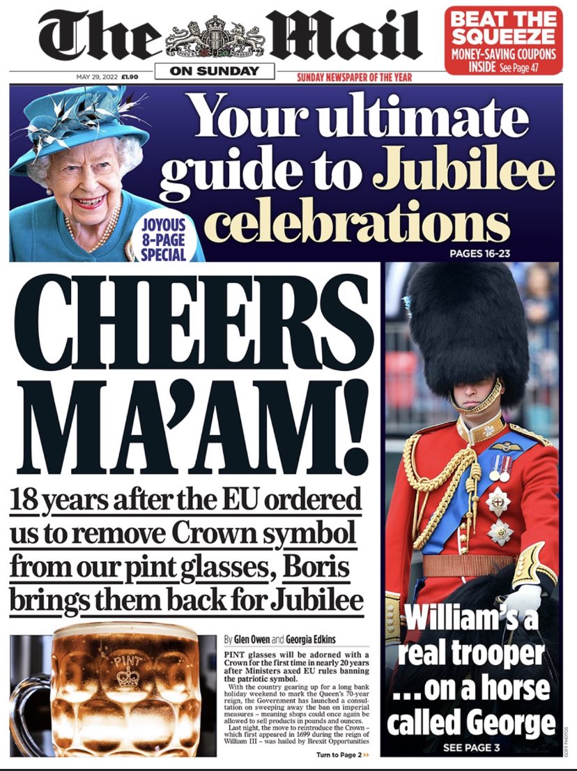 Not true. The EU did not order the UK to remove the Crown symbol from pint glasses.