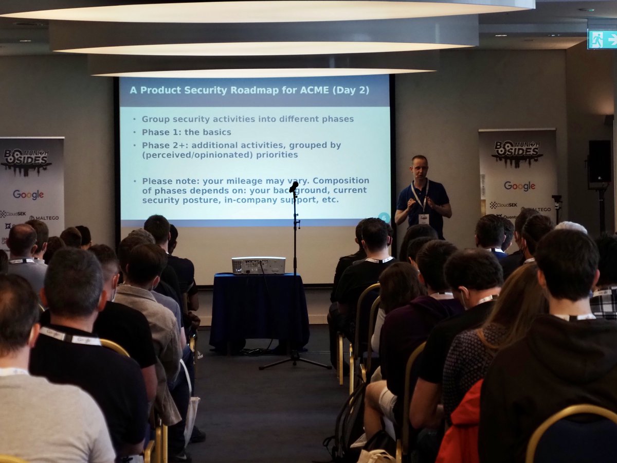 #BSidesMunich22 
L�yer 6 REPL🅰️Y

Christian Bauer
„Building a Security Program for SaaS Product Development“

2022.bsidesmunich.org/talks/002_05-Y…