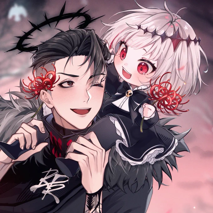 Such an honor to get an opportunity to draw this cute family photo of rpr and dtto! Thank you and hope you guys like it! 🖤❤️ Here's a closed up version~
#RpaRt 