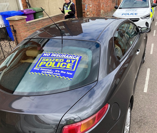From park runs to vehicle-related crime - PCSOs Brahmbhatt and  Kosiba have been busy. This time, they identified this vehicle on cloned plates being driven without licence and insurance. Car was seized, driver reported. It’s never the same day twice! #WeAreLincolnshirePolice