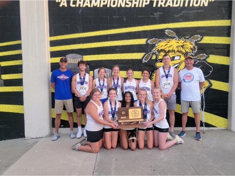 Congratulations to the Hanover girls 2022 State Champion track team!!  Way to go ladies!! Also, congratulations to the boys on their 7th place finish with just two competitors!