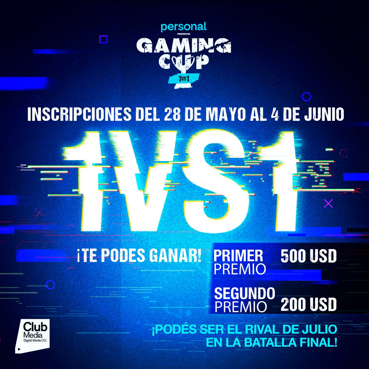 IESAFIFApy's tweet image. ¡GANATE HASTA 500 USD en el #1vs1! 🔥

Se viene el torneo más esperado del año con premios y experiencias únicas 💪

¡La gloria de la Personal Gaming Cup 1vs1 te espera!

Inscribite en linktr.ee/goalsplay