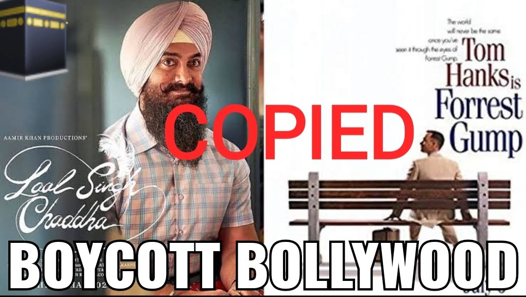 itsNitikaSingh's tweet photo. #LaalSinghChaddhaTrailer teaches us how #AamirKhan &amp; #KareenaKapoorKhan took 7 years to copy HOLLYWOOD movie Forest Gump

#LaalSinghChaddha has to be DISASTER 

Taimur ki amma If we made u star we can make u BEGGAR as well

#BoycottBollywood 
#BoycottLaalSinghChaddha https://t.co/aiYtCWdScG
