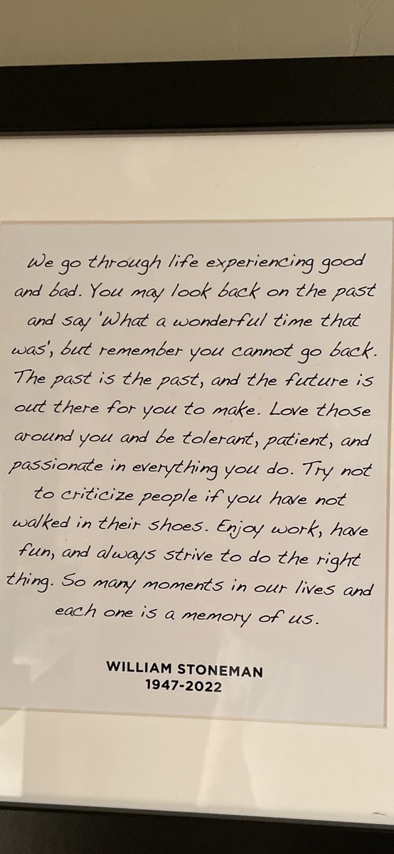 Stonemanfc's tweet photo. A few words to live by from my father. Not bad words to live by. He was such a great man. https://t.co/vvD35j8GW9
