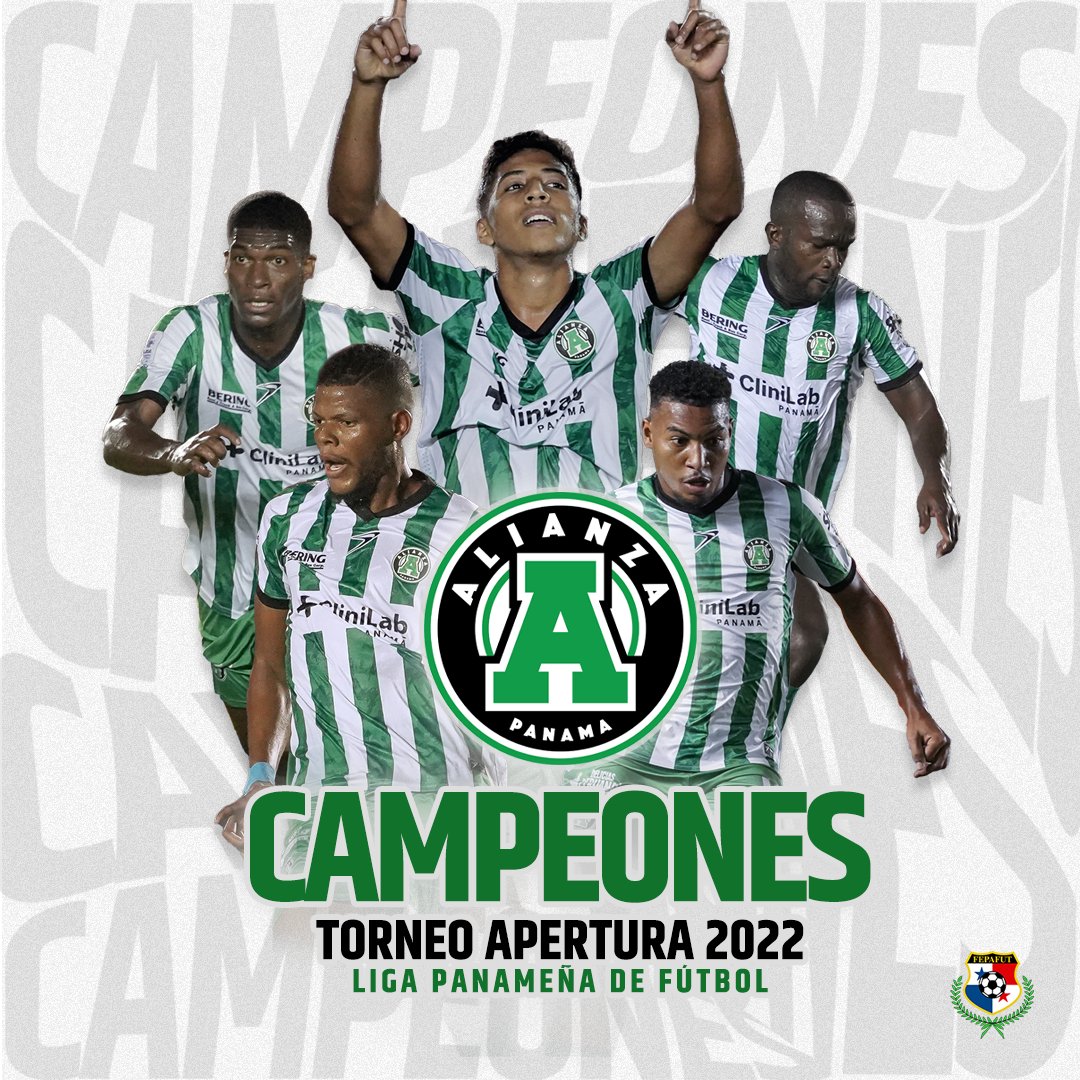 🏆CAMPEÓN DE LA LPF🏆

La Federación Panameña de Fútbol felicita al <a href="/alianzafc/">Alianza, F.C.</a> por consagrarse campeón del Torneo Apertura2️⃣0️⃣2️⃣2️⃣ TIGO de la <a href="/LPFpanama/">LPF TIGO</a> tras vencer por 2️⃣-1️⃣ al <a href="/sportingsmfc/">Sporting SM F.C.</a> en la gran final.

¡Felicidades por la primera estrella, campeones!

#TodosSomosPanamá🇵🇦