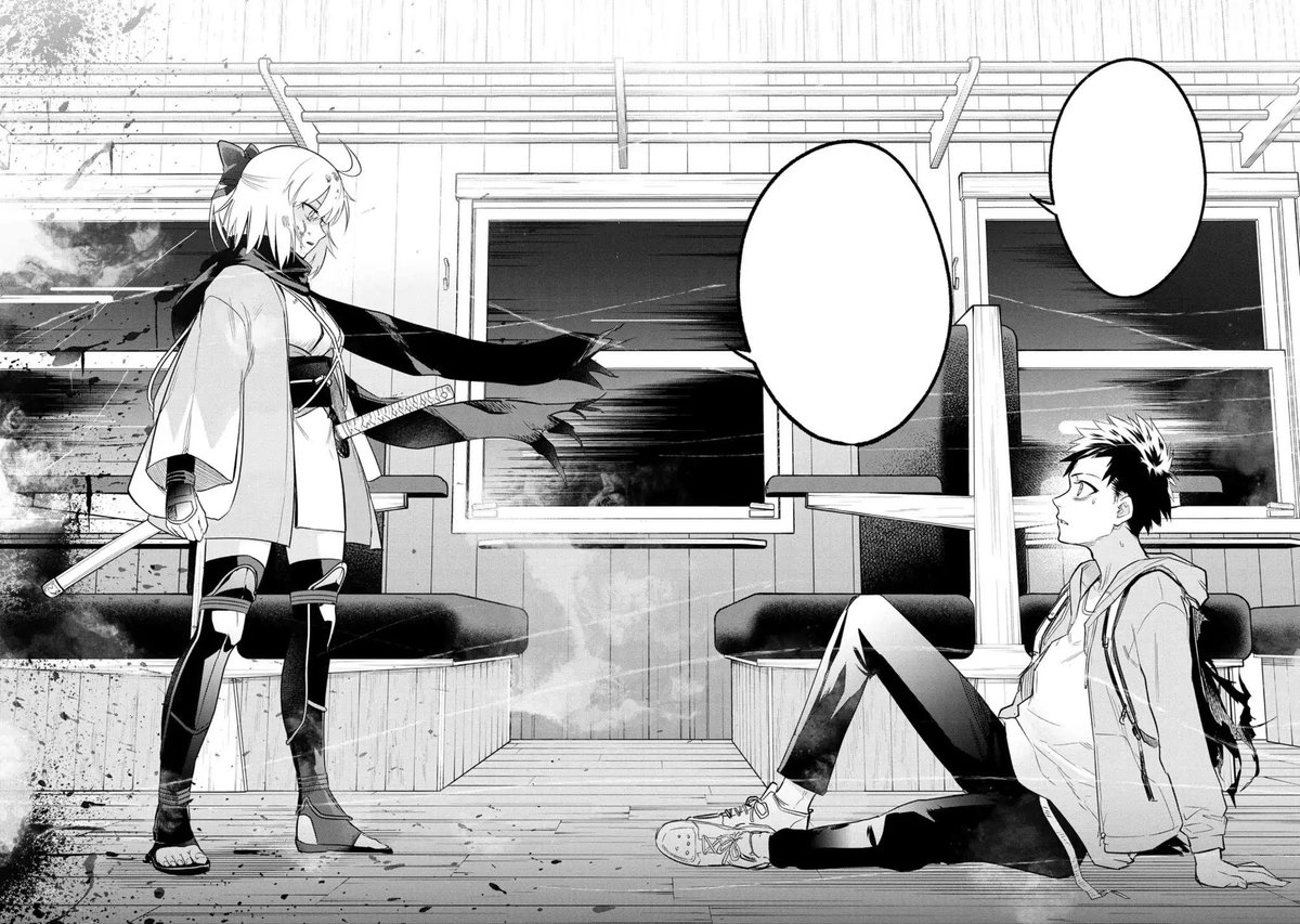 「Pardon my delay...

       The captain of the Shinsengumi is...

                                                Here now. 」