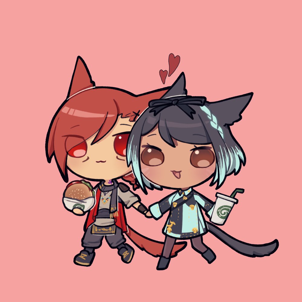 kochaatan's tweet photo. kitty date time! ❤️ some noodles for @Creebelle #kochadraws https://t.co/FFKSWhXU6e
