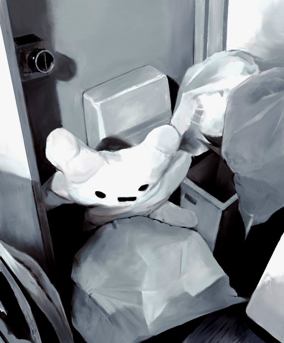 「no humans trash bag」 illustration images(Latest)