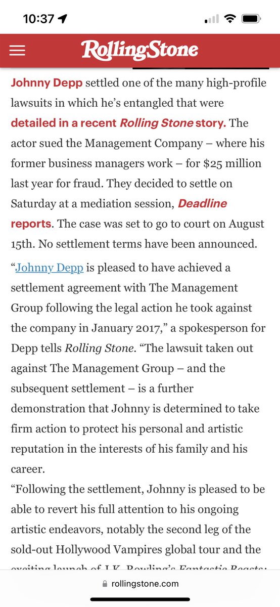 xbeck717's tweet photo. @julianawith_anA @RottenInDenmark Just saw your tweet! So a quick search led me to this from rolling stone and it still says he’s the one that sued… https://t.co/BLoU1Gtxgy
