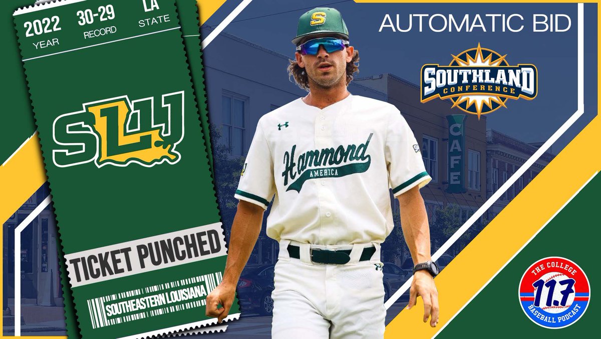 11point7's tweet photo. SOUTHLAND TOURNAMENT CHAMPIONS! 🏆

Southeastern Louisiana has punched their ticket to the NCAA Regionals! 🎟

@LionUpBaseball | @SouthlandSports https://t.co/yhnLXbz6Kk