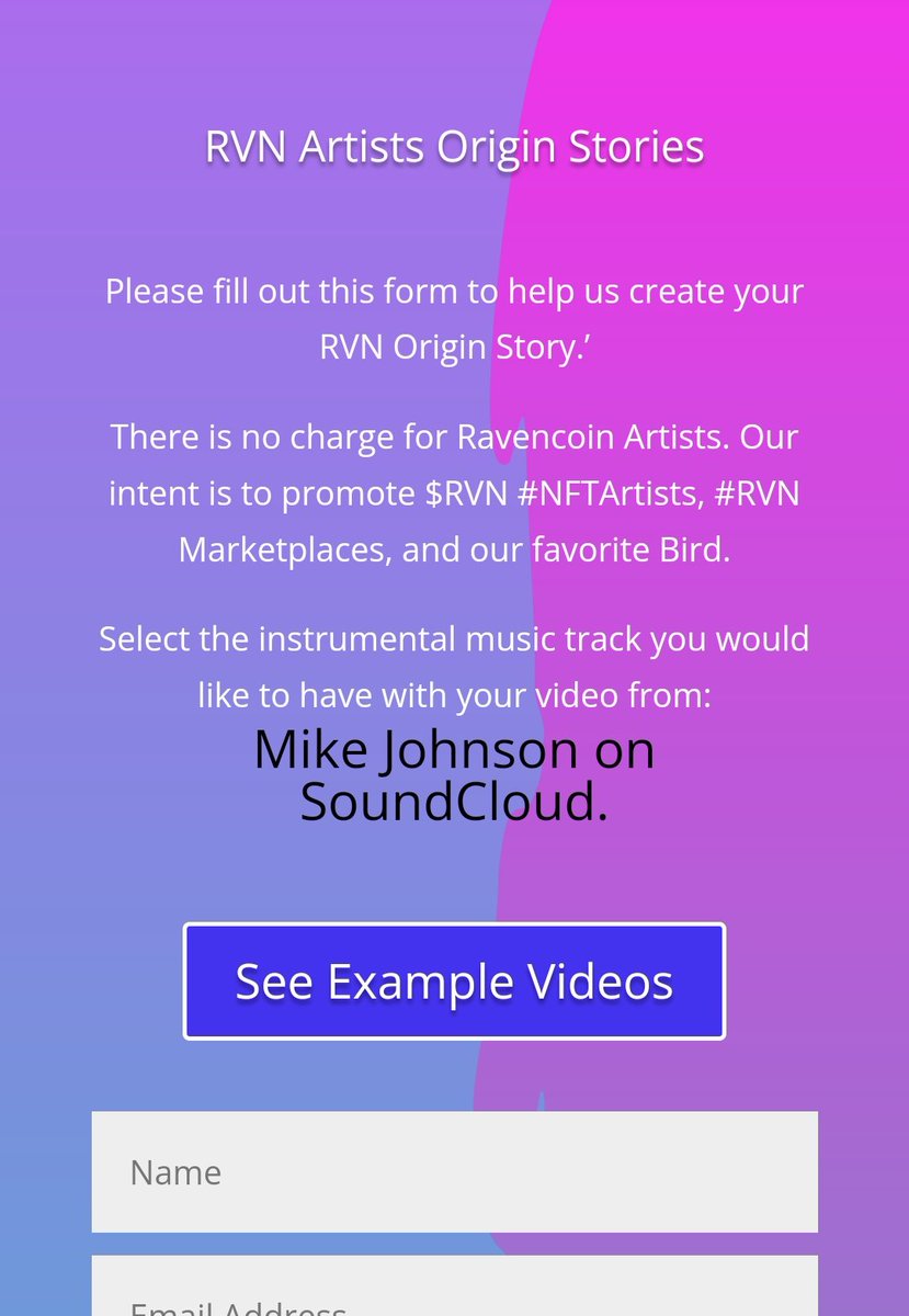 🚨 ATTENTION #RVN ARTISTS! 🚨

Do you want a FREE promo video made featuring you and your art? 

Share this with all #Ravencoin #NFT artists &amp; fill out the form below!

LFG, THE $RVN COMMUNITY IS THE BEST 🚀

Click here:
comehithertorvn.com/rvn-artists-or… #NFTartist