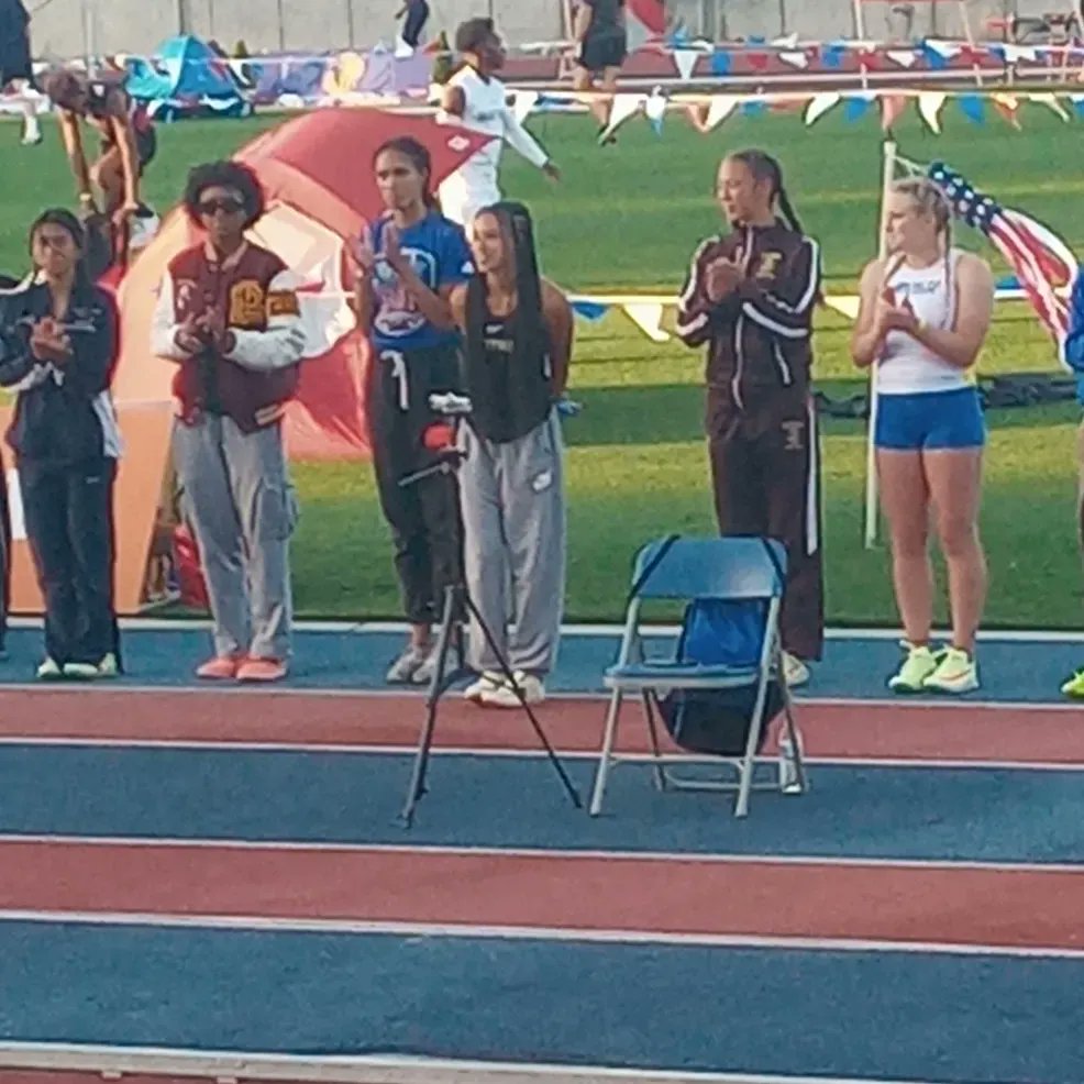 CoachButler25's tweet photo. @whitney__TF sophomore @julianar2024 being introduced for the Triple Jump semifinal at the @CIFState Meet. @SacBee_JoeD @cameronsalerno1 @PC65Sports @A2J15 @parker_rehm @NMPecoraro @PrepCalTrack #WhitneyTrackAndField #WhitneyJumpers #TripleJump #CaStateMeet #WeFlyin #WHSUnleashed https://t.co/kk76e1ezhK