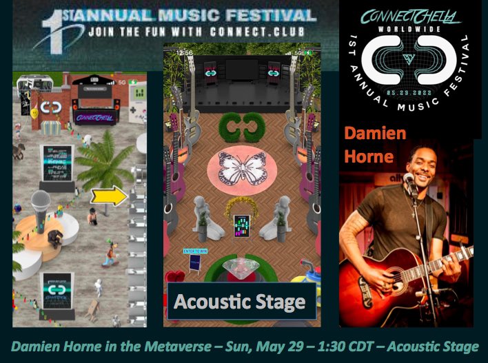 Skip K. Franklin (@sxfranklin) on Twitter photo ConnectChella MusicFest. <a href="/damienhorne/">DAMIEN HORNE</a> live in the #Metaverse - Acoustic Stage. Sun May 29, 1:30p CDT on #ConnectClub. Download app. ConnectChella MusicFest. <a href="/damienhorne/">DAMIEN HORNE</a> live in the #Metaverse - Acoustic Stage. Sun May 29, 1:30p CDT on #ConnectClub. Download app.