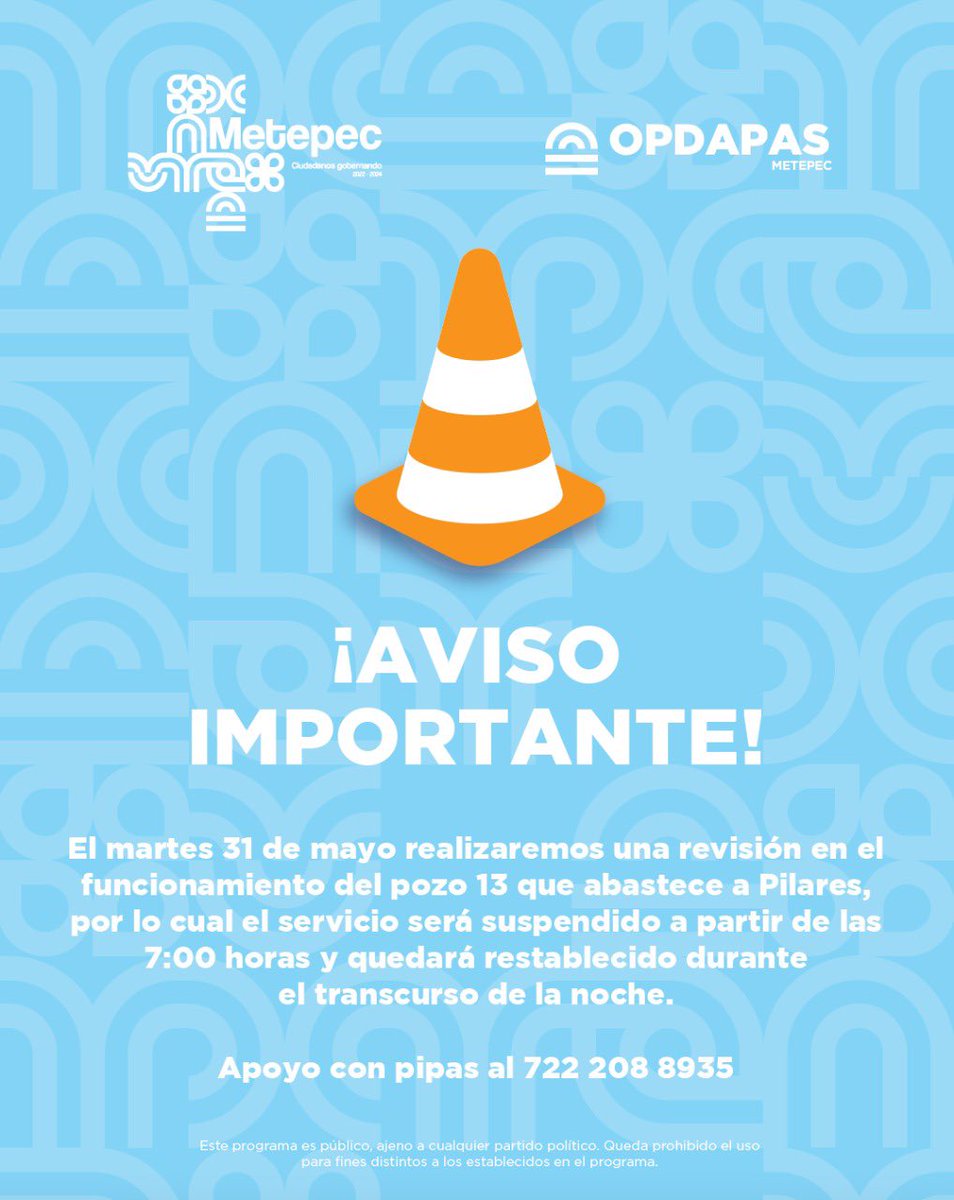 MetepecOPDAPAS's tweet photo. 🚨AVISO IMPORTANTE🚨 https://t.co/c3DflF2X96