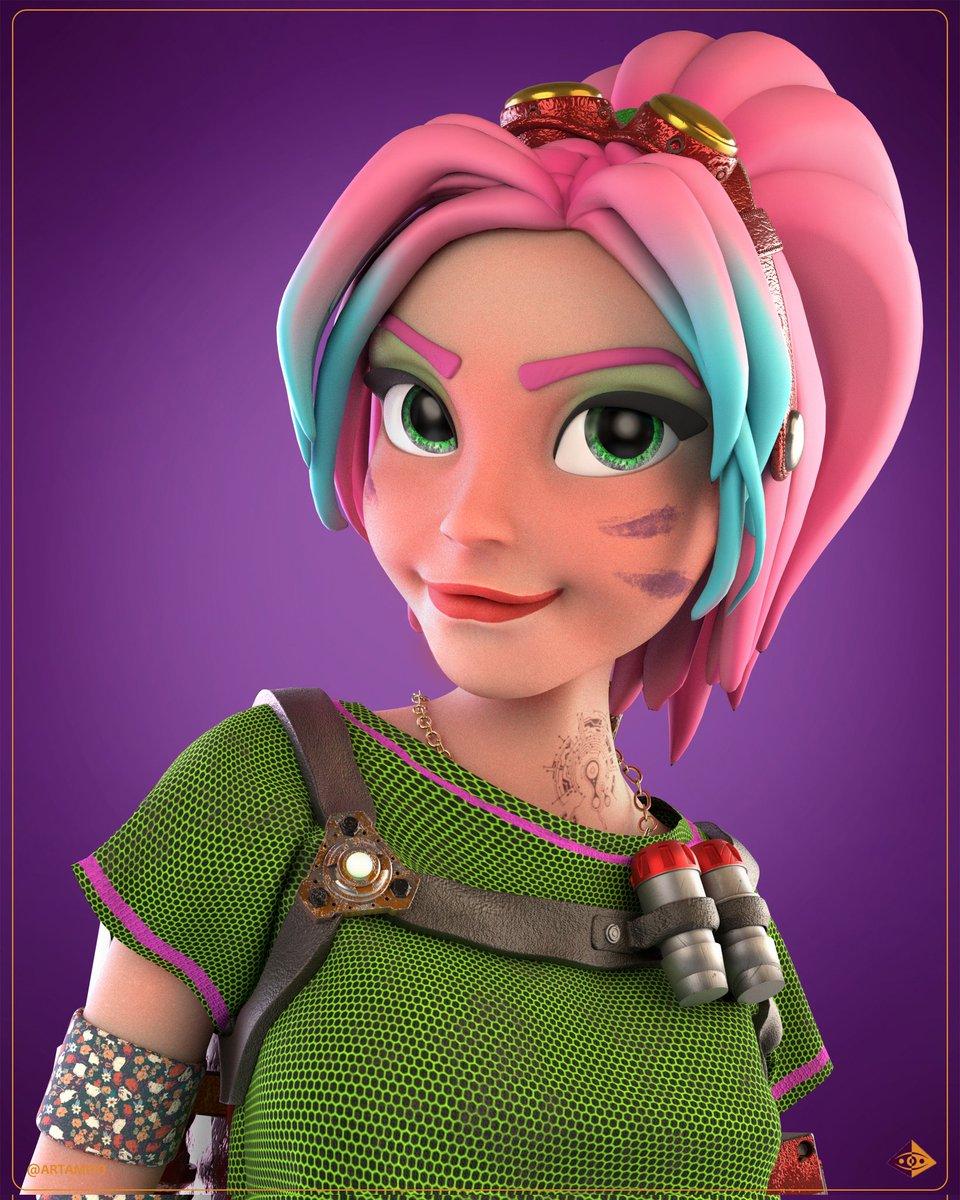Gina ⁦⁦👩🏼✨ Animation character design project from 2D concept to final 3D model.
See more here: 
artamito.com/artamito-portf…
.
#artamito #3dart #3D #art #girl #NFTCommunity #animation #cute #Trending #3dcharacter #3Dartist #3drender #NFTartist #gamedev