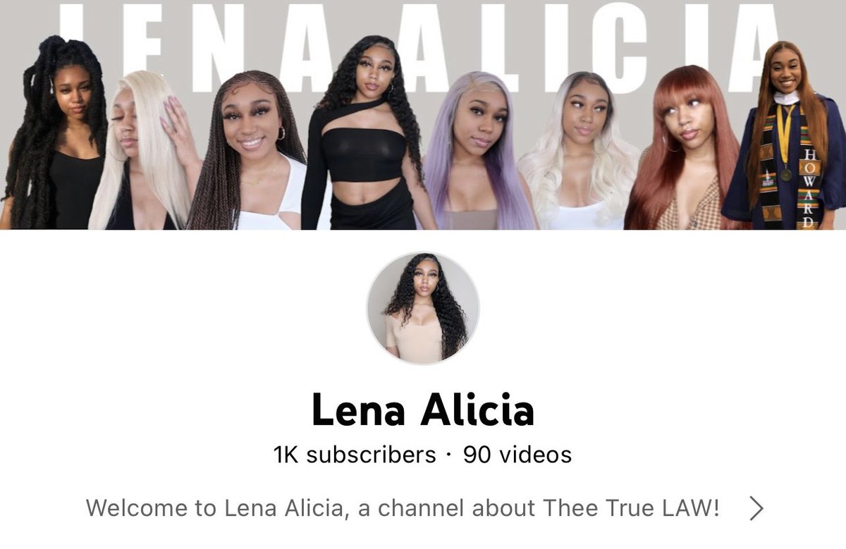 I finally hit 1K subscribers! 😭🙏🏽🤍
youtube.com/c/LenaAliciaW