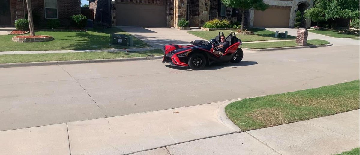 Fun toy for the weekend.  Both kids and Gabby loved riding in it #PolarisSlingshot #turorental #fun #mckinneyrealtor