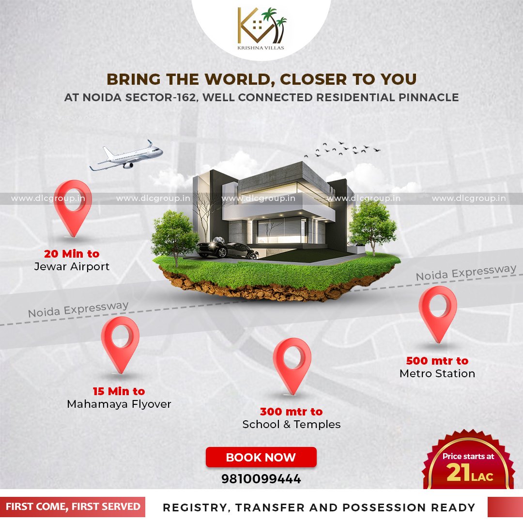 dlcgroupoffl's tweet image. Residential Plots &amp;amp; Villas at in Noida Sec-162
Book your free site visit Now
dlcgroup.in

#noidaplot #residentialplot #ResidentialProperties #plotsinnoida #NoidaExpressway #landinvestment #propertyinvestment #dlcgroup #DeepakGupta #krishnavillas #growthstrategist