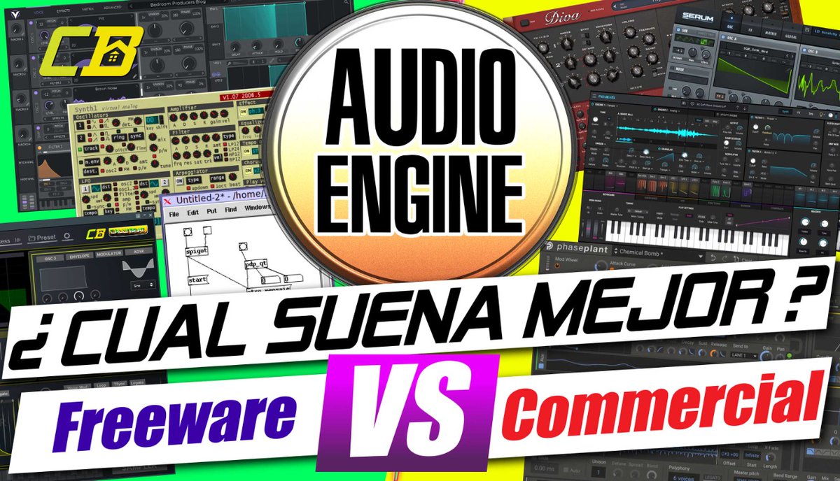 cally_beat's tweet photo. En un cara a cara de Serum vs Synth1 o Phaseplant vs Zynaddsubfx, ¿quién gana?., vamos a analizar Freeware vs Comercial https://t.co/IERIP4Uz1X #phaseplant #Vital #Diva #kilohearts #surge #hum808x #Puredata #synthedit #Sytrus #Pigments #synth1 https://t.co/4TG5gI19Jt