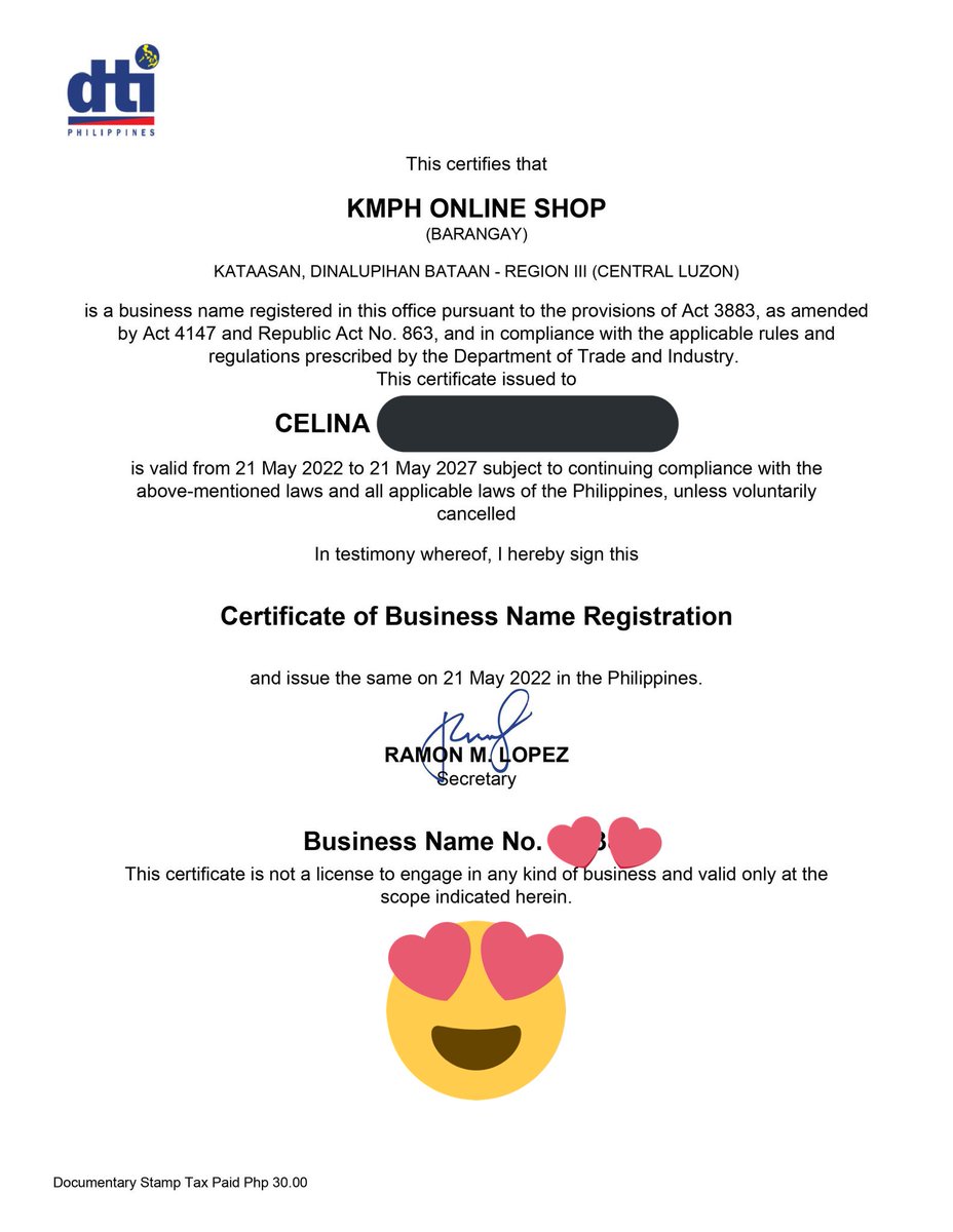 KyeoptaMerch's tweet photo. before this month ends, we’d like to share that we’re already dti registered! here’s to more trusted and transparent transactions 🫶🏼 https://t.co/CEP6FHieN0